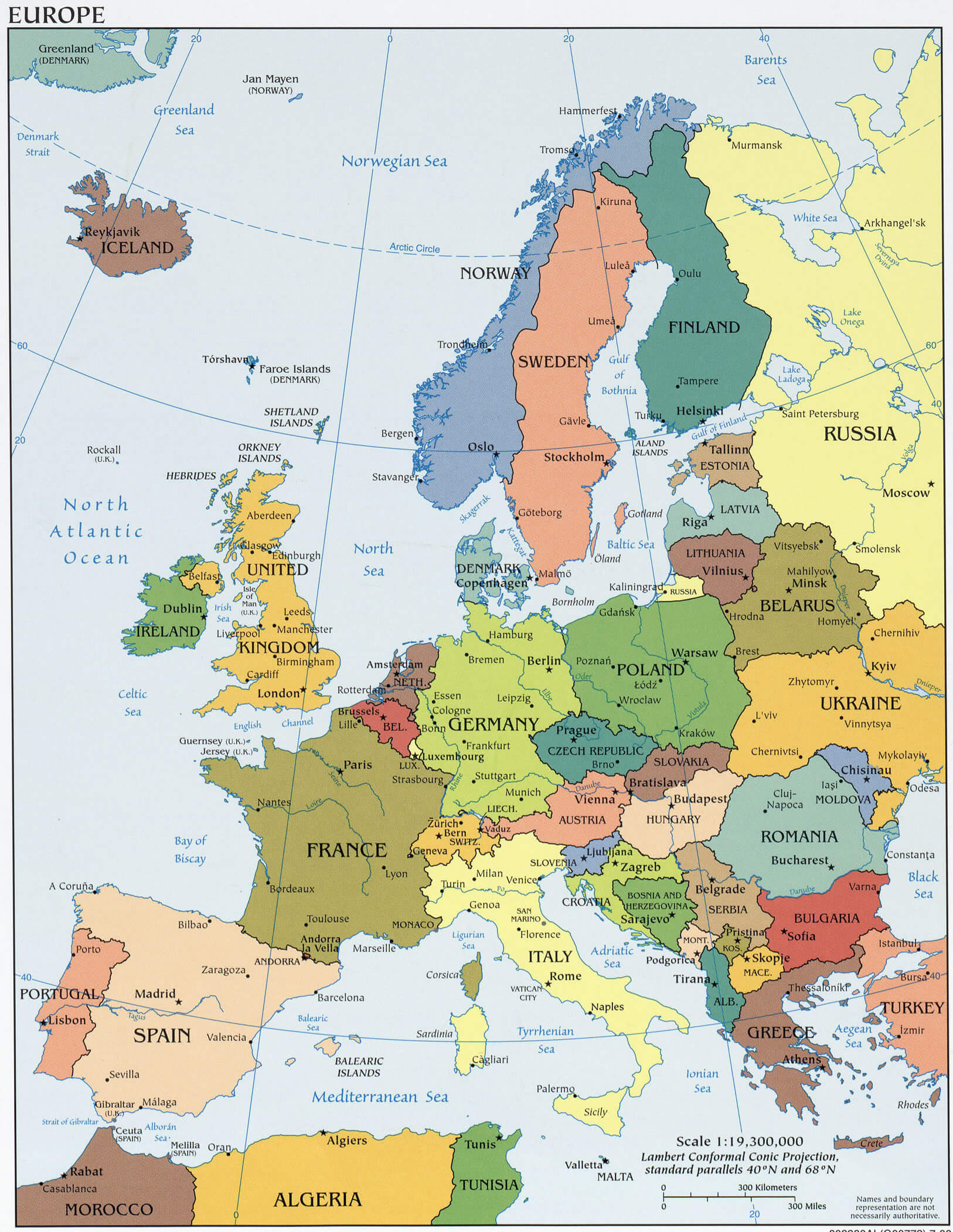 Maps of European countries