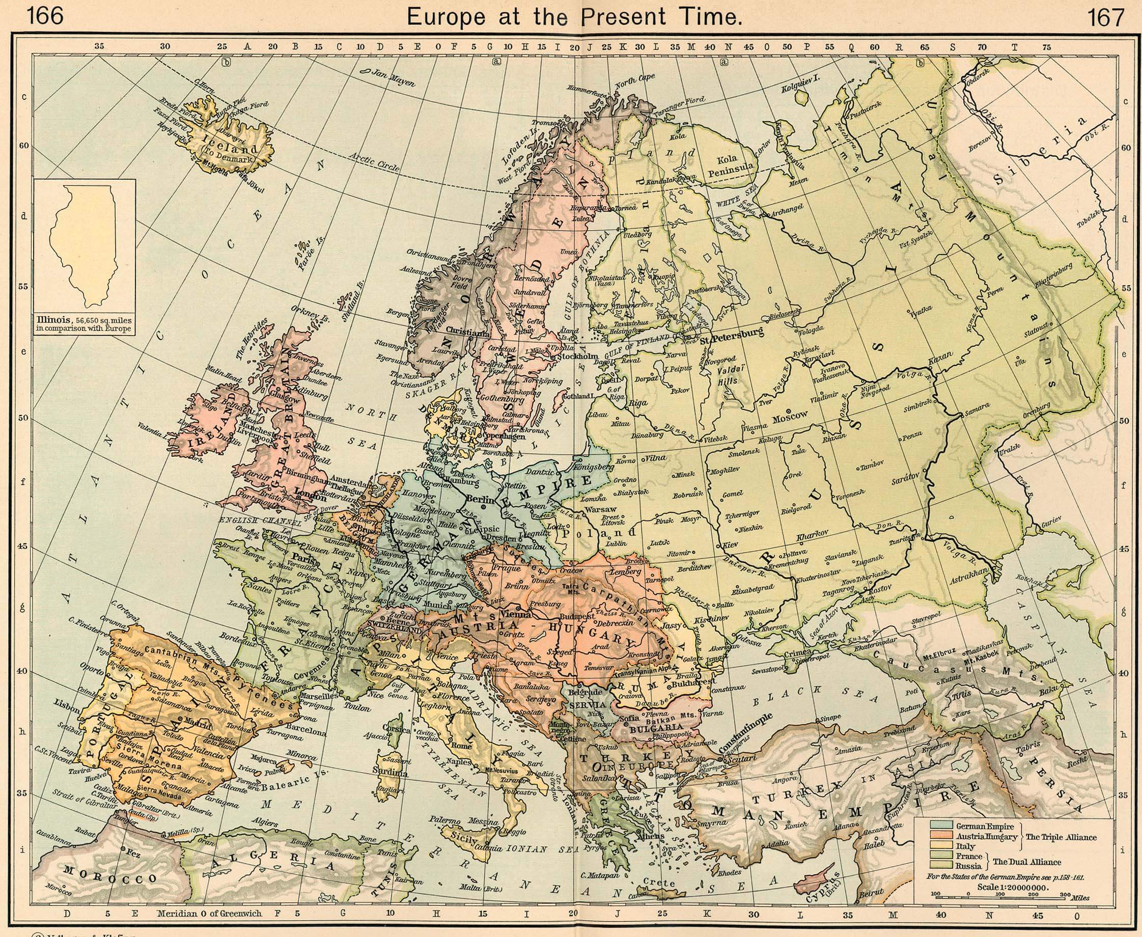 Europe historical map 1911