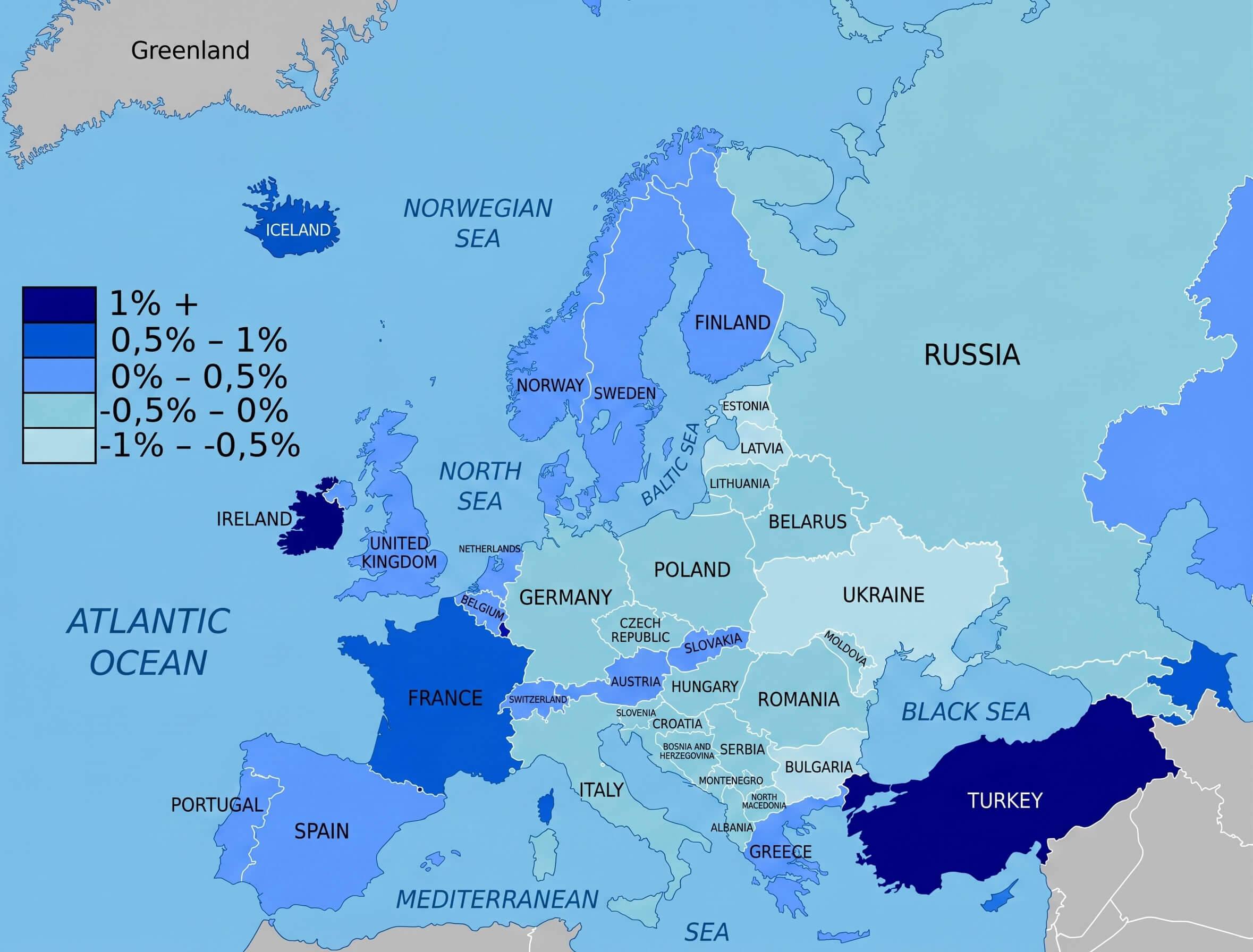 Europe Map: Political, Physical, Countries, Cities, Satellite & Time Zones 29 Europe Population Distribution Map