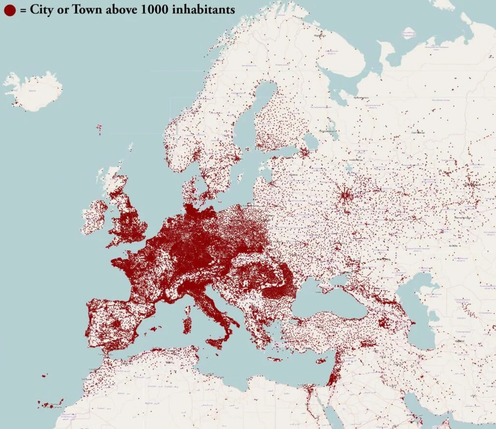 Europe Map: Political, Physical, Countries, Cities, Satellite & Time Zones 28 Europe Population Density Map