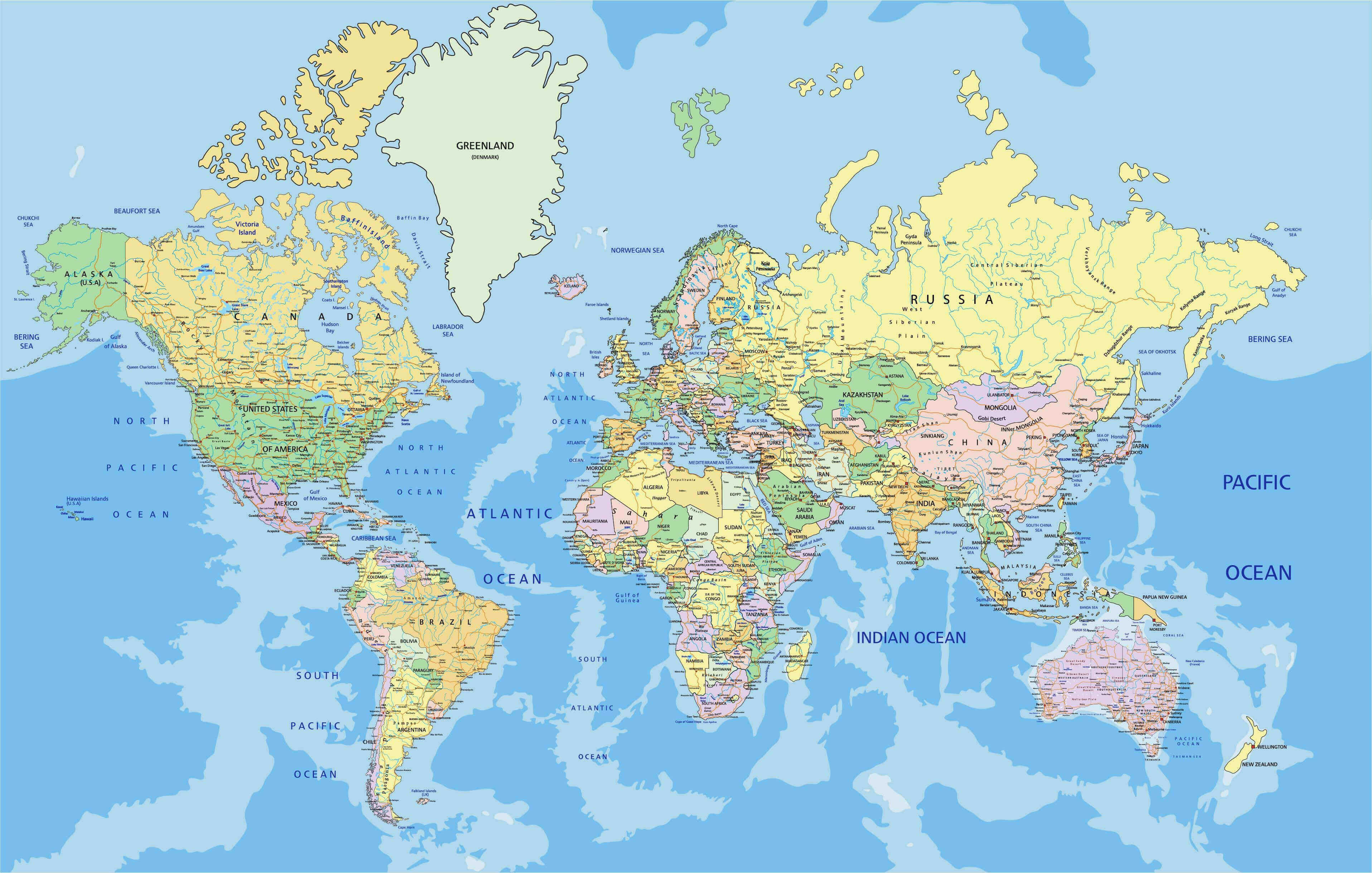 World Maps – Political, Physical, Satellite, Time Zones & Printable Maps 22 Countries Maps of the World
