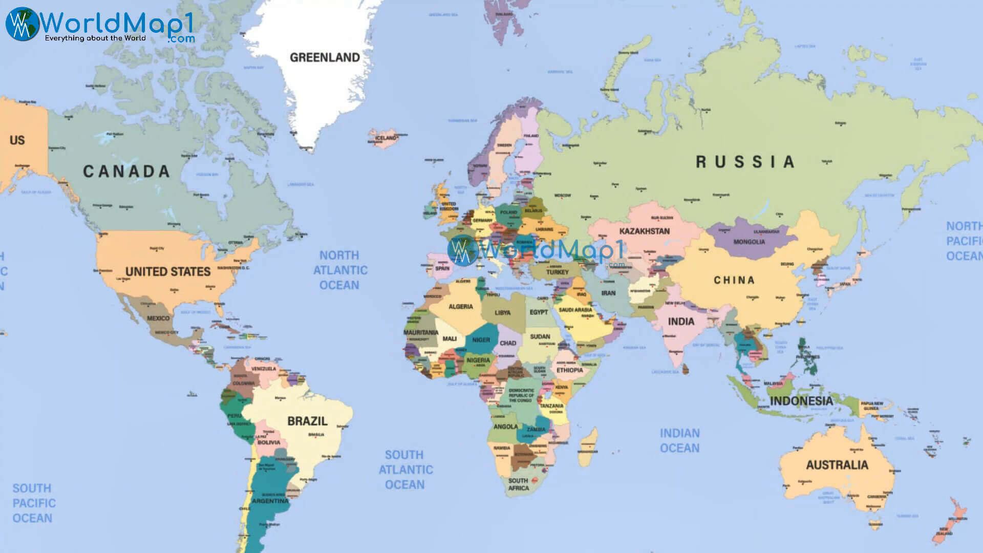 World Maps – Political, Physical, Satellite, Time Zones & Printable Maps 24 World map with countries and borders