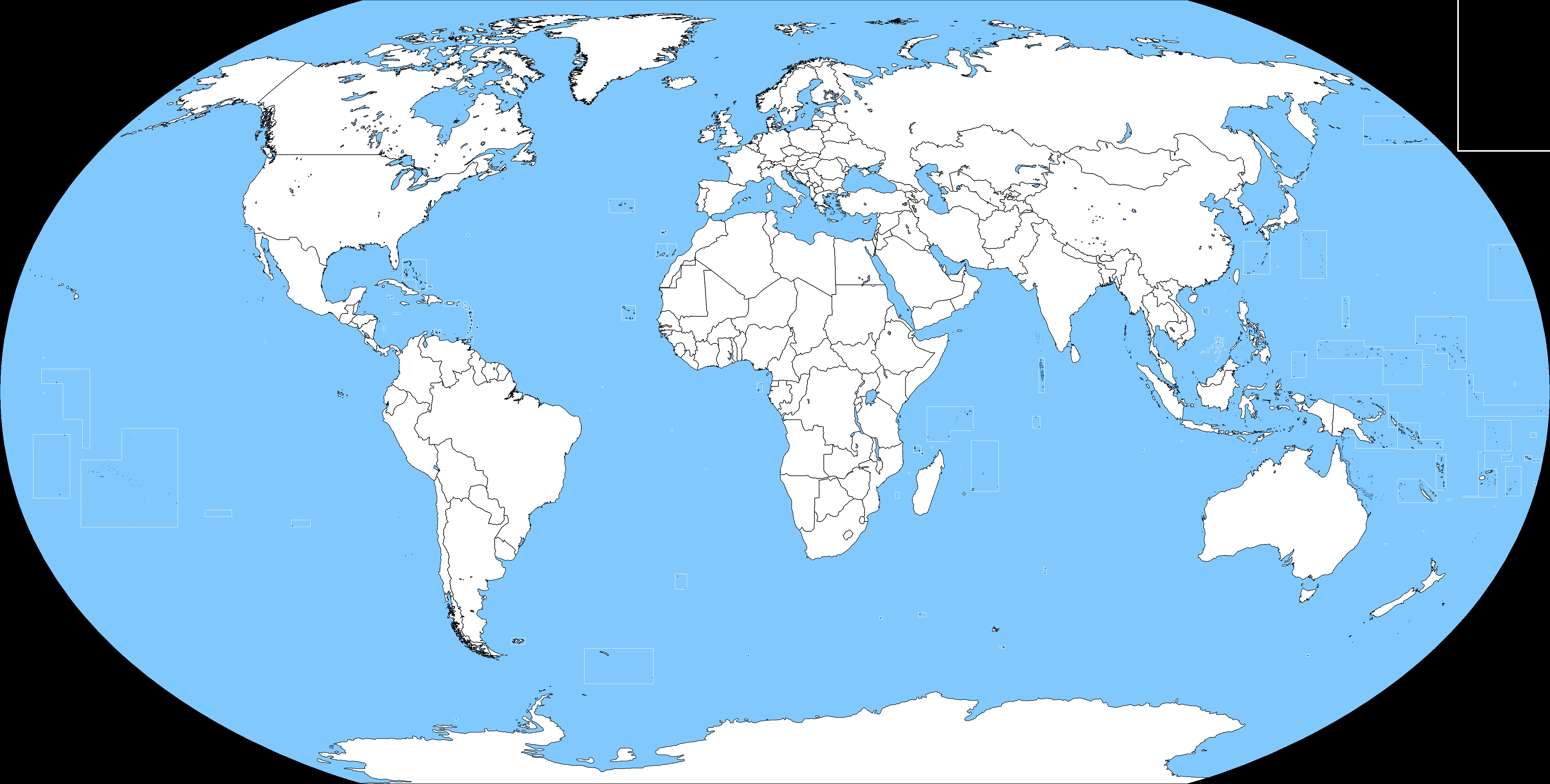 Blank map of the World with High Resolution