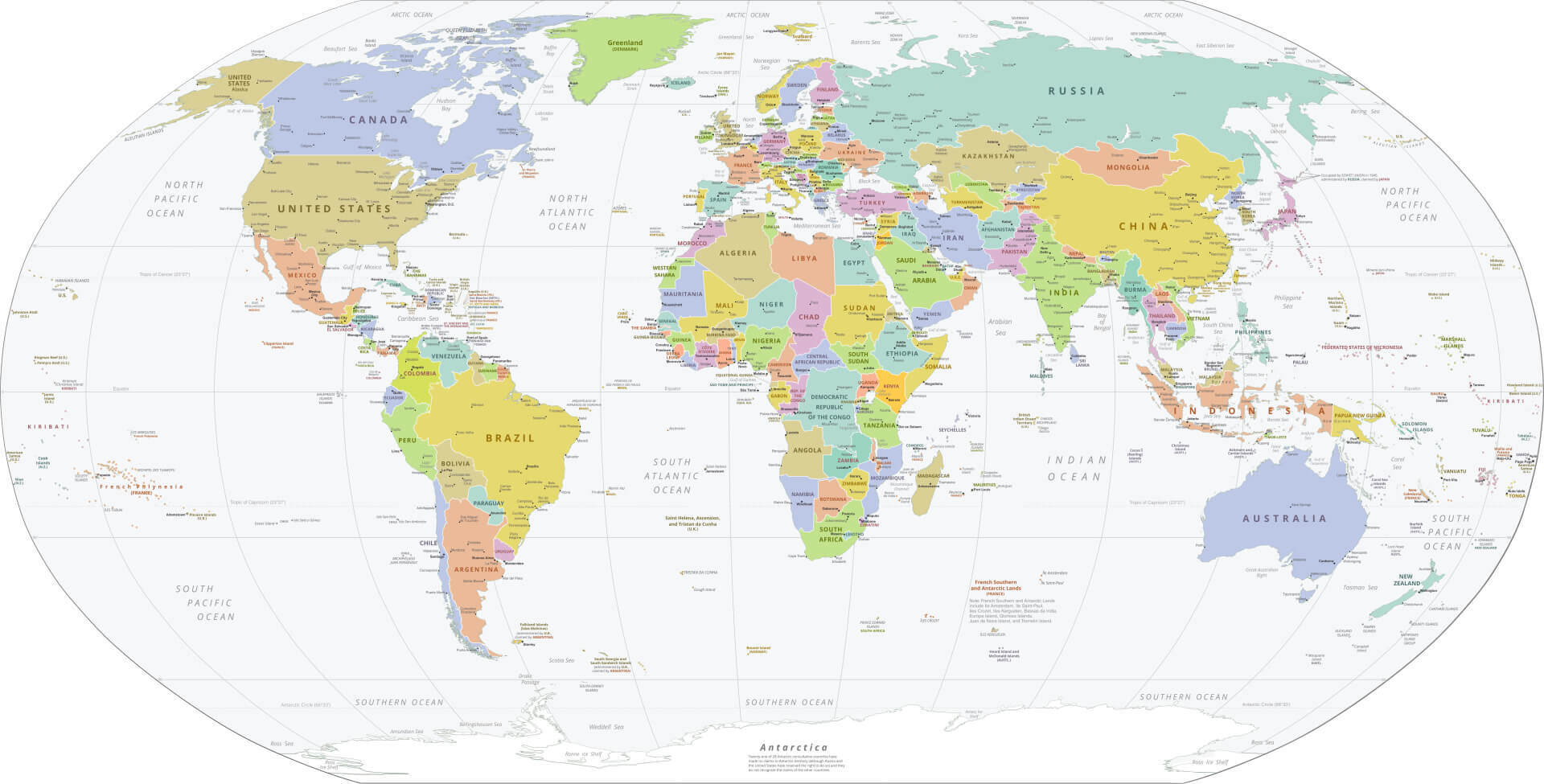 World Maps – Political, Physical, Satellite, Time Zones & Printable Maps 16 Political Map of the World by Country
