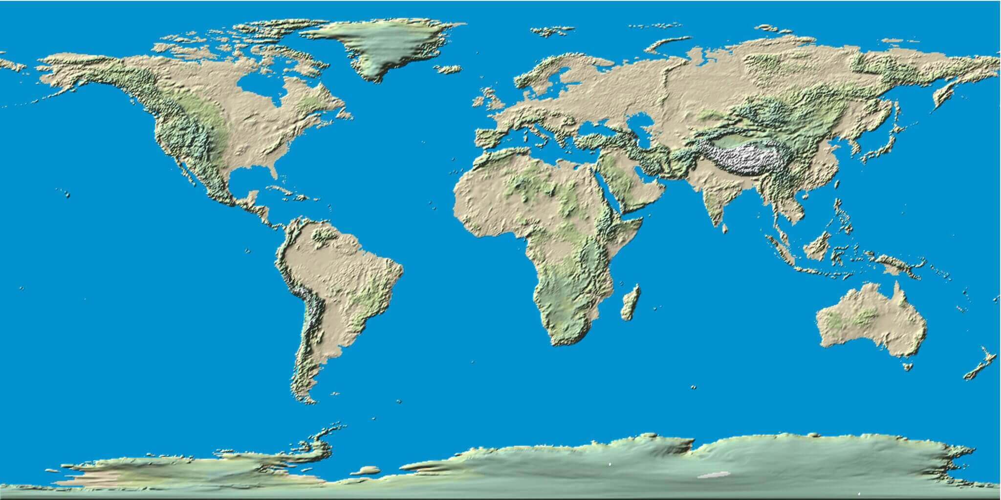 World Maps – Political, Physical, Satellite, Time Zones & Printable Maps 35 World Printable Blanck Terrain Map