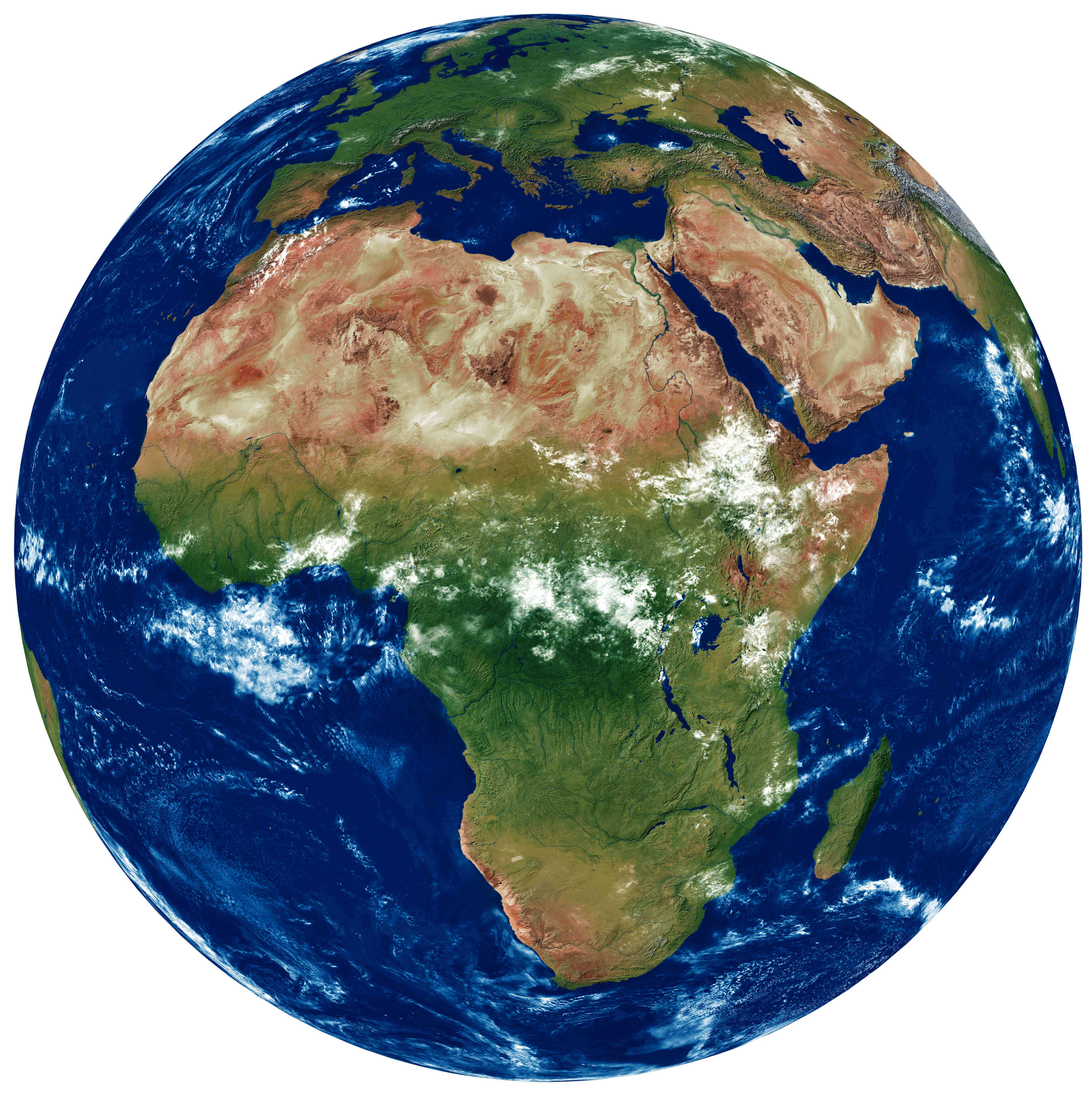 Africa World Satellite map