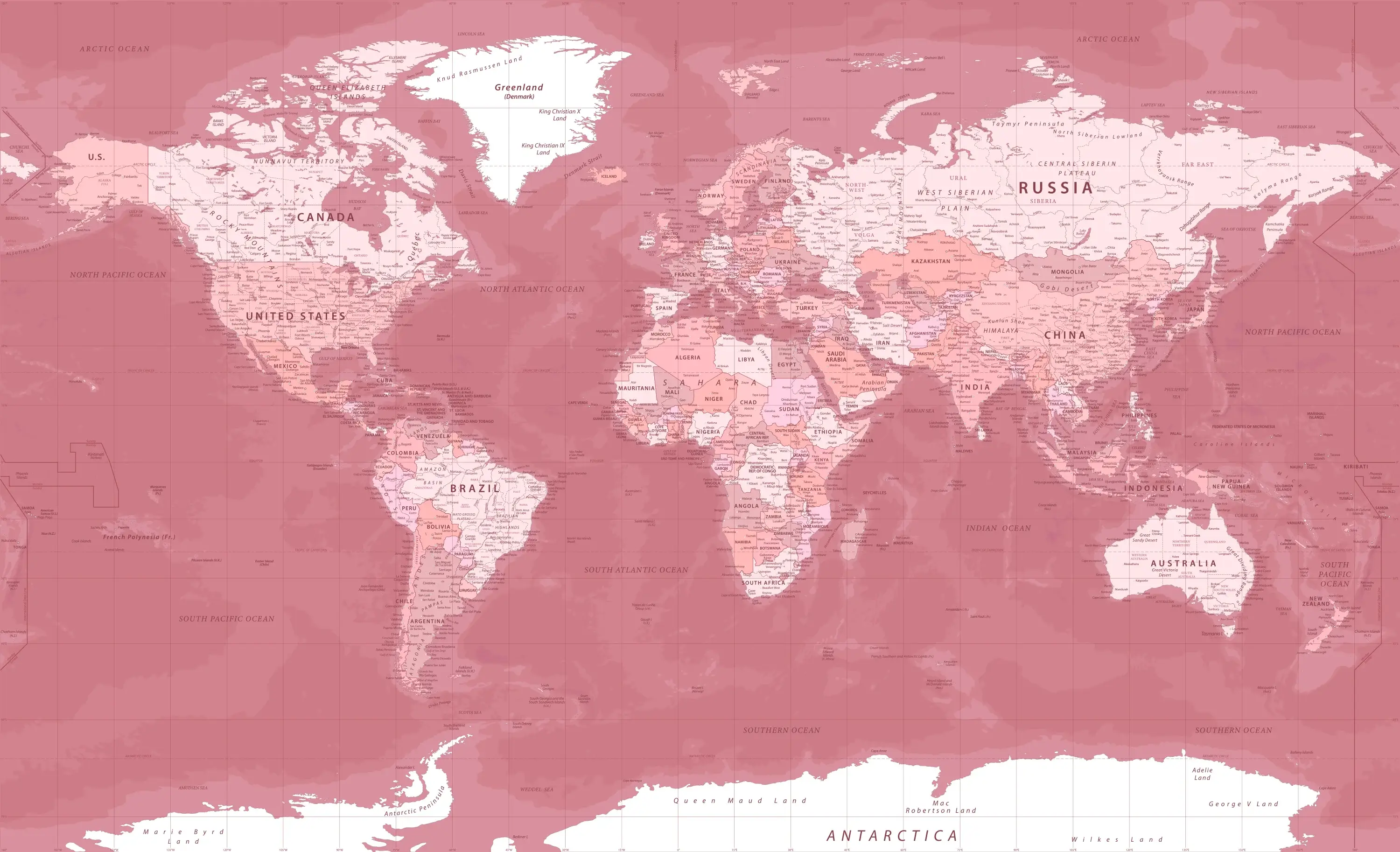 Pink wallpaper World map
